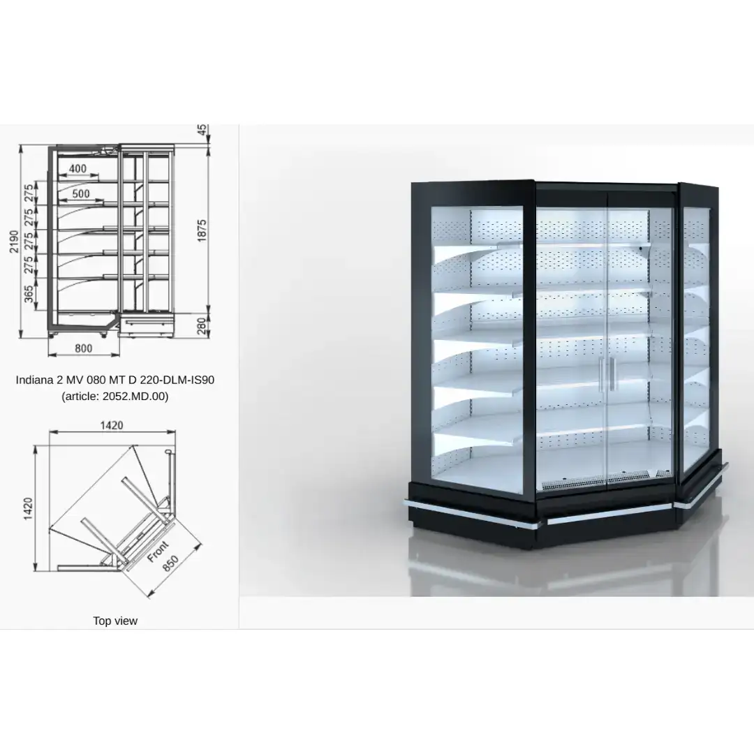 Витрина Indiana 2 MV 080 MT D 205-DLM - IS90
