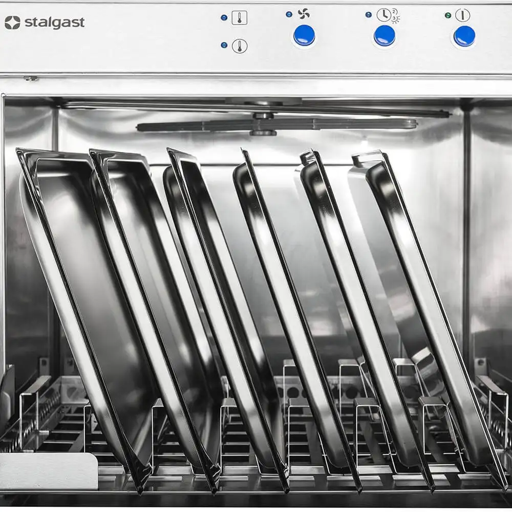 Посудомоечная машина с пароваркой, универсальная, дозатор моющих средств, P 3,4/4,9 кВт