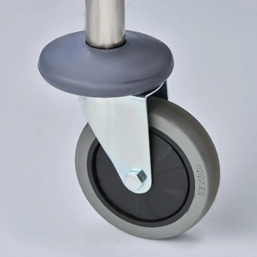 Тележка для официанта из нержавеющей стали, 2 полки.