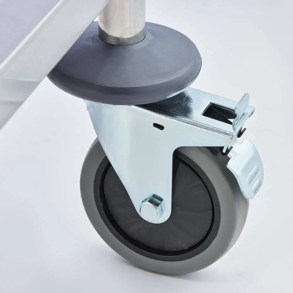 Тележка для официанта из нержавеющей стали, 2 полки.