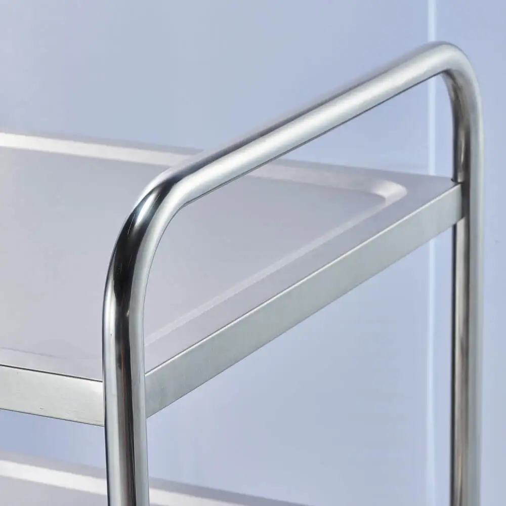 Тележка для официанта из нержавеющей стали, 3 полки.