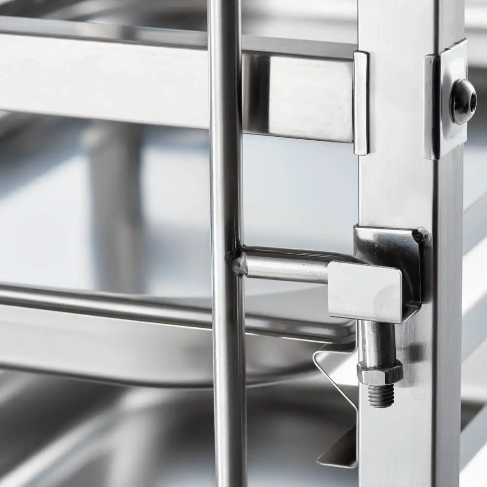 Транспортная тележка из нержавеющей стали, 14x GN 1/1