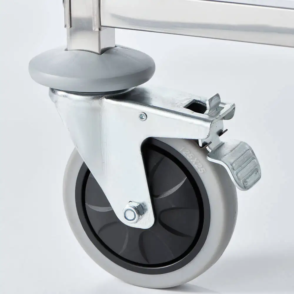 Транспортная тележка из нержавеющей стали, 14x GN 2/1