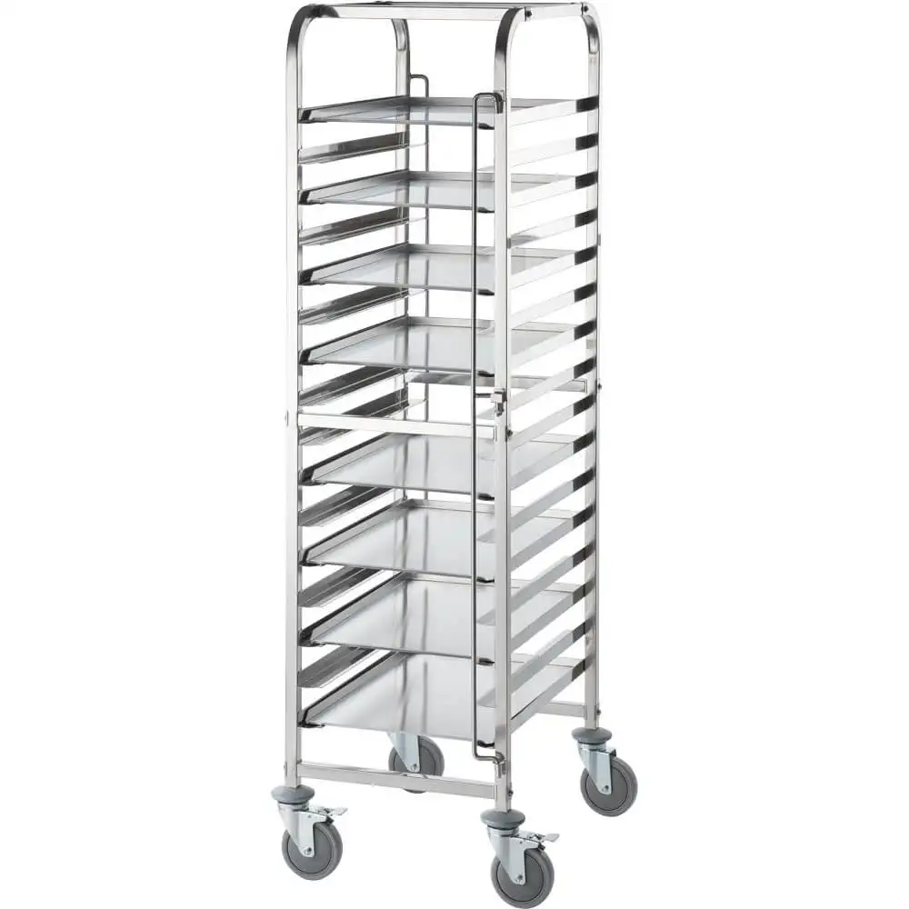Транспортная тележка из нержавеющей стали, 16x400x600 мм.