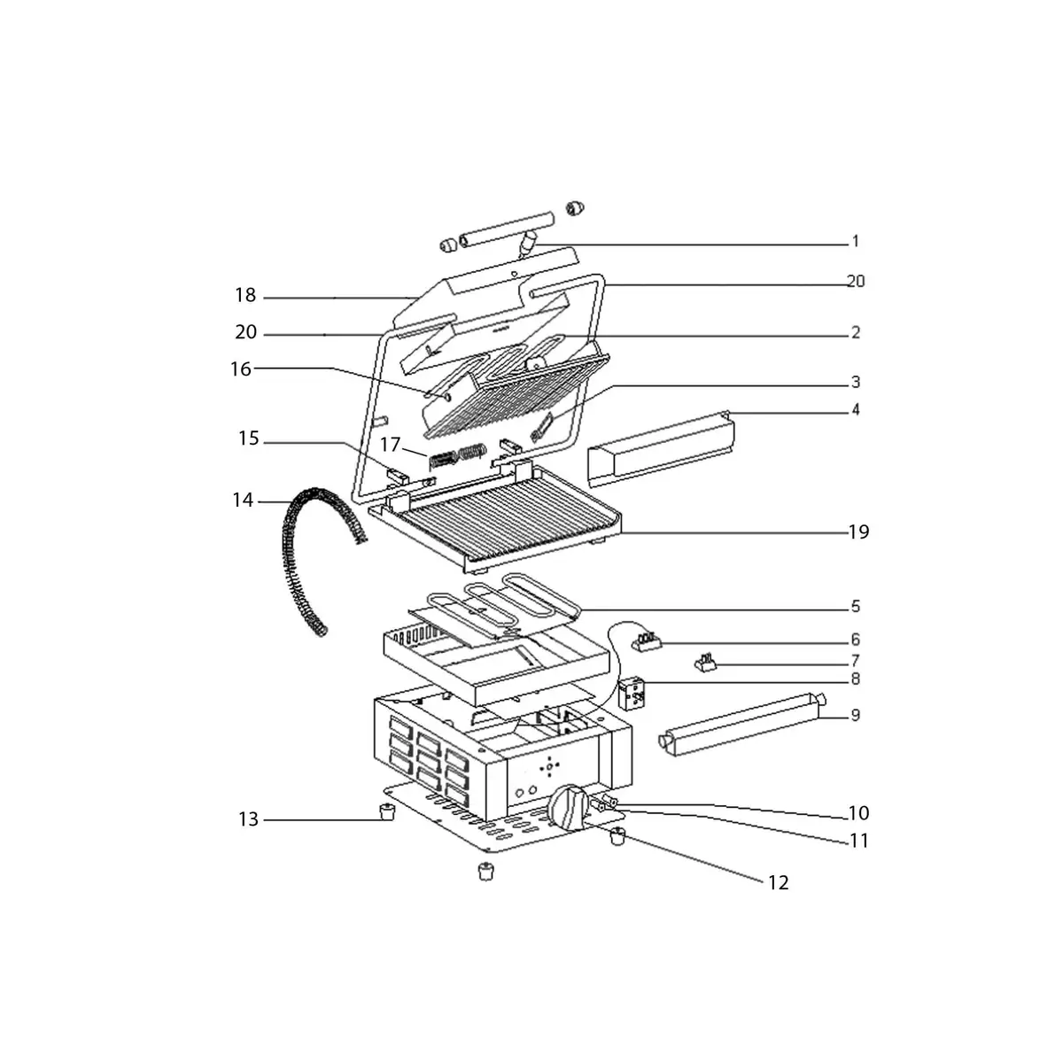 Контактный гриль, SAVOYE, 2 kW