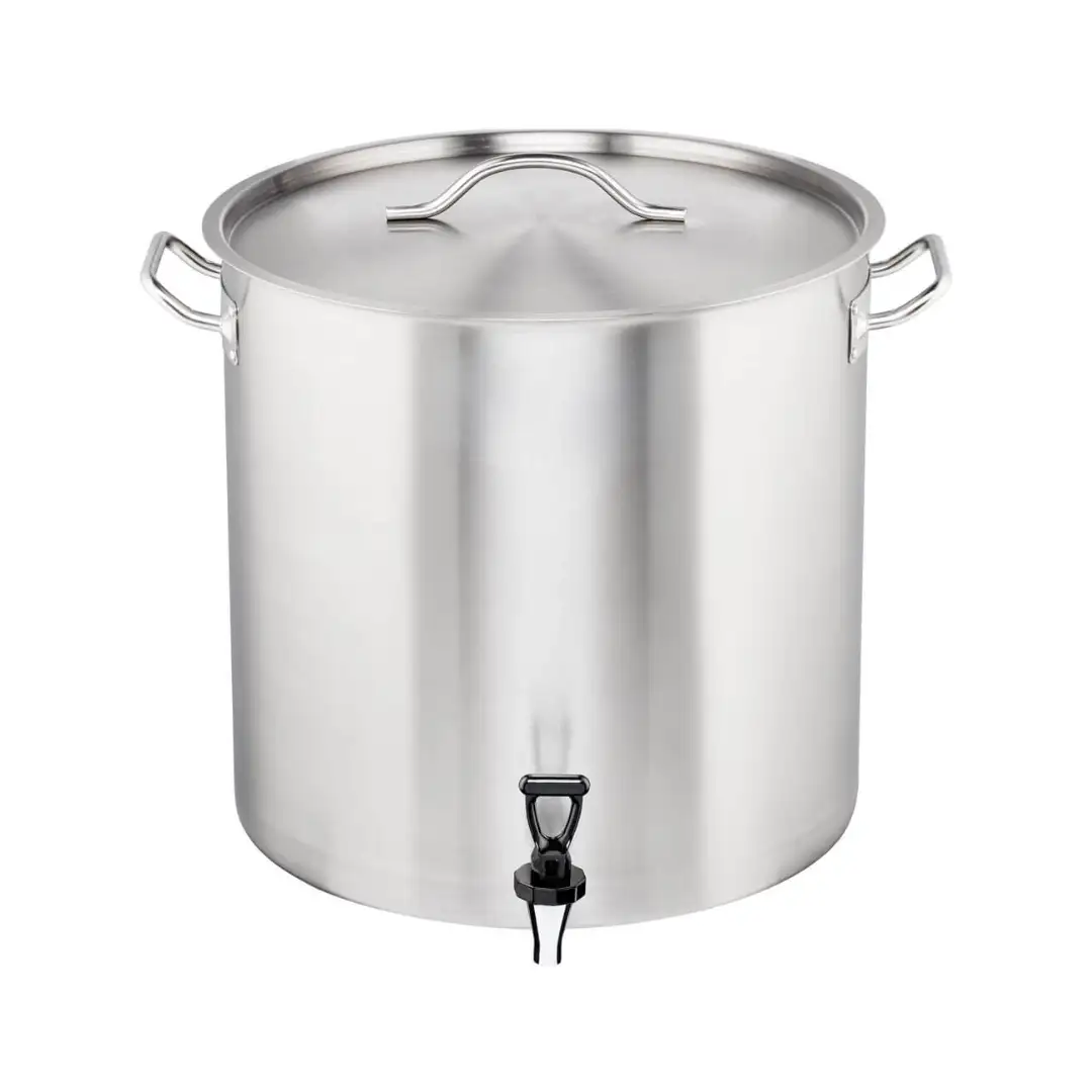 Высокая кастрюля с краном, сталь, Ø 400 мм, V 50,3 л