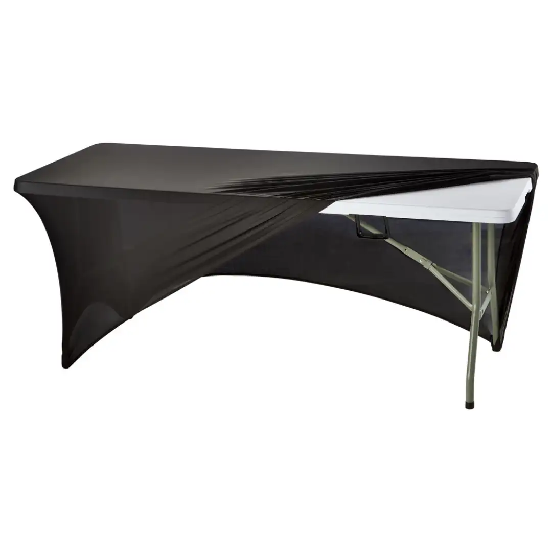 Черный эластичный чехол для складного кейтерингового стола 1830x762x740