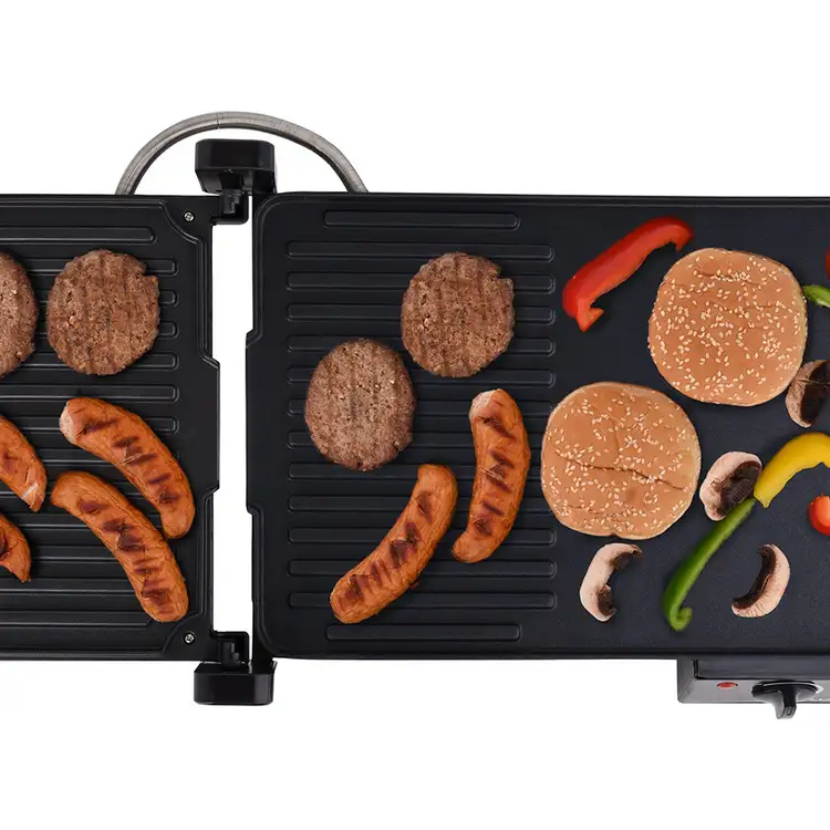 Электрический настольный гриль 2-в-1, 2000В