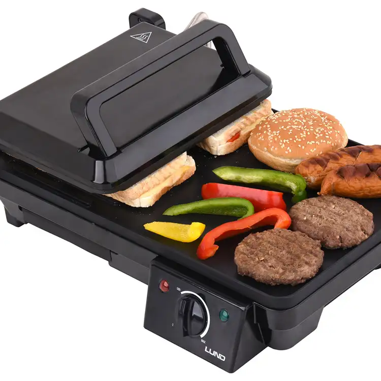 Электрический настольный гриль 2-в-1, 2000В