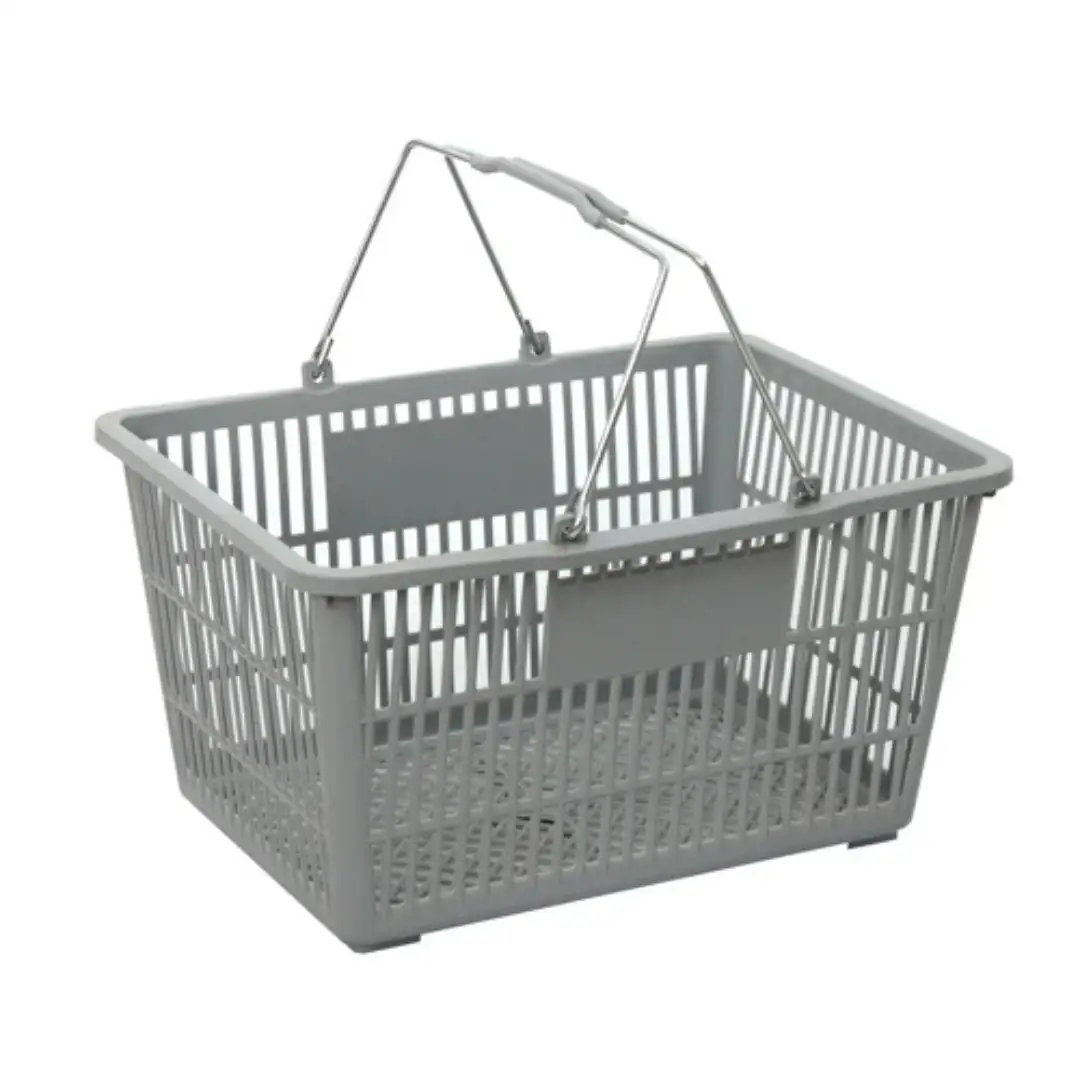 Пластиковая корзина (2 металлические ручки), желтая 21 л