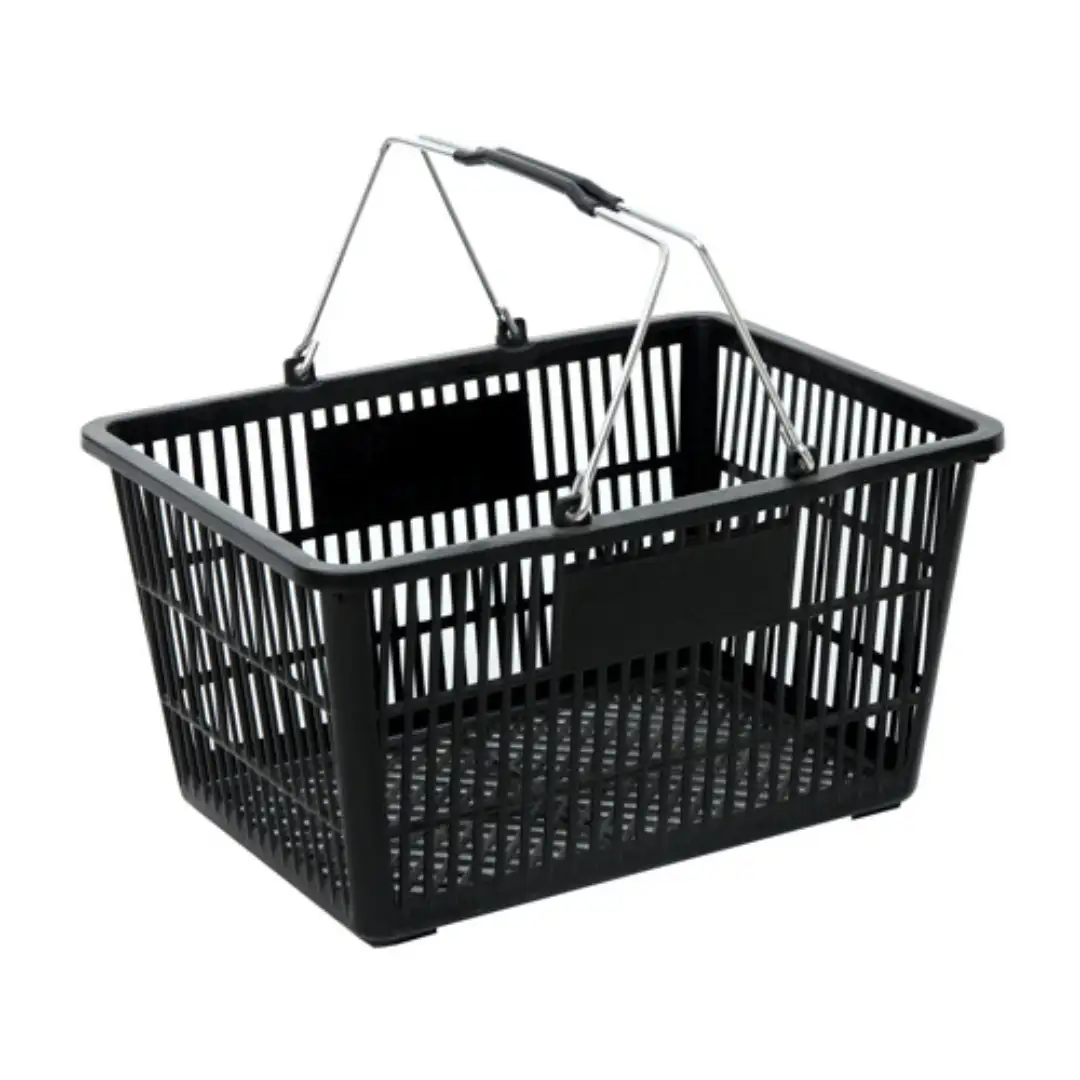 Пластиковая корзина (2 металлические ручки), желтая 21 л