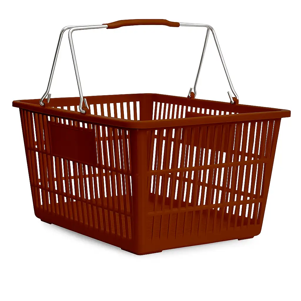 Пластиковая корзина (2 металлические ручки), желтая 21 л