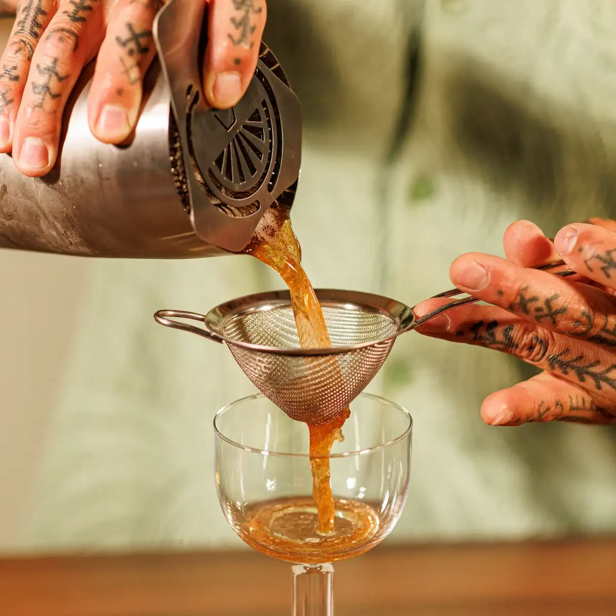 Коктейльный стрейнер из нержавеющей стали