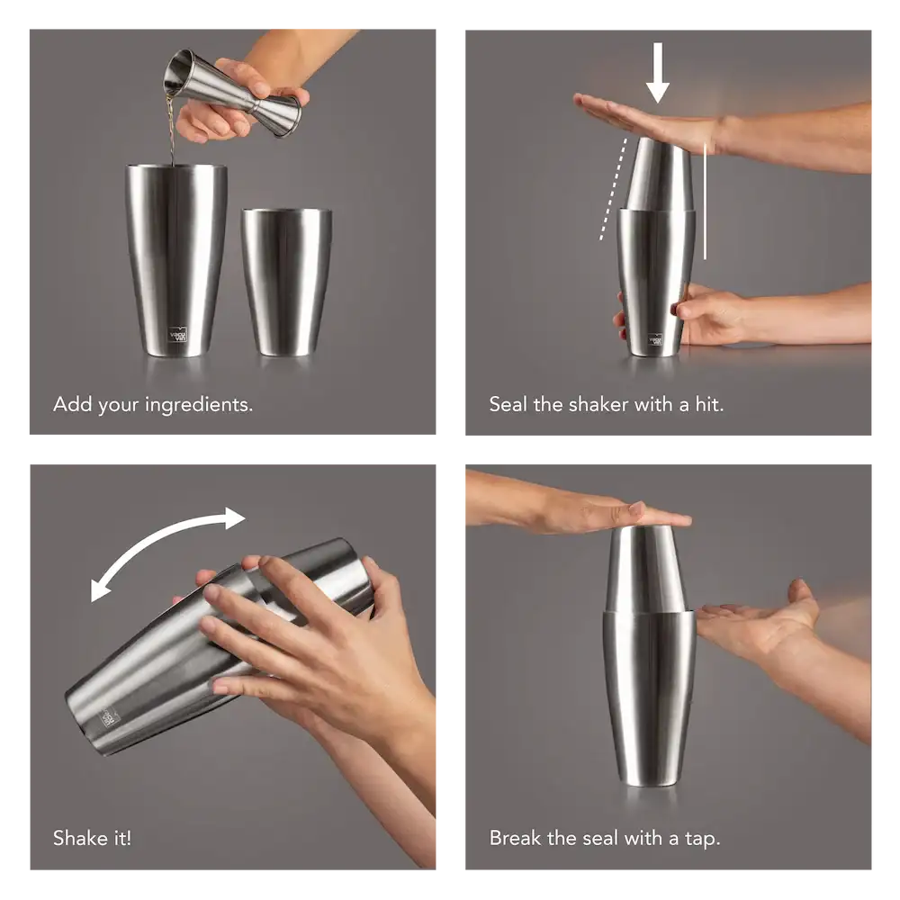 Коктейльный шейкер Tin on Tin Boston из нержавеющей стали