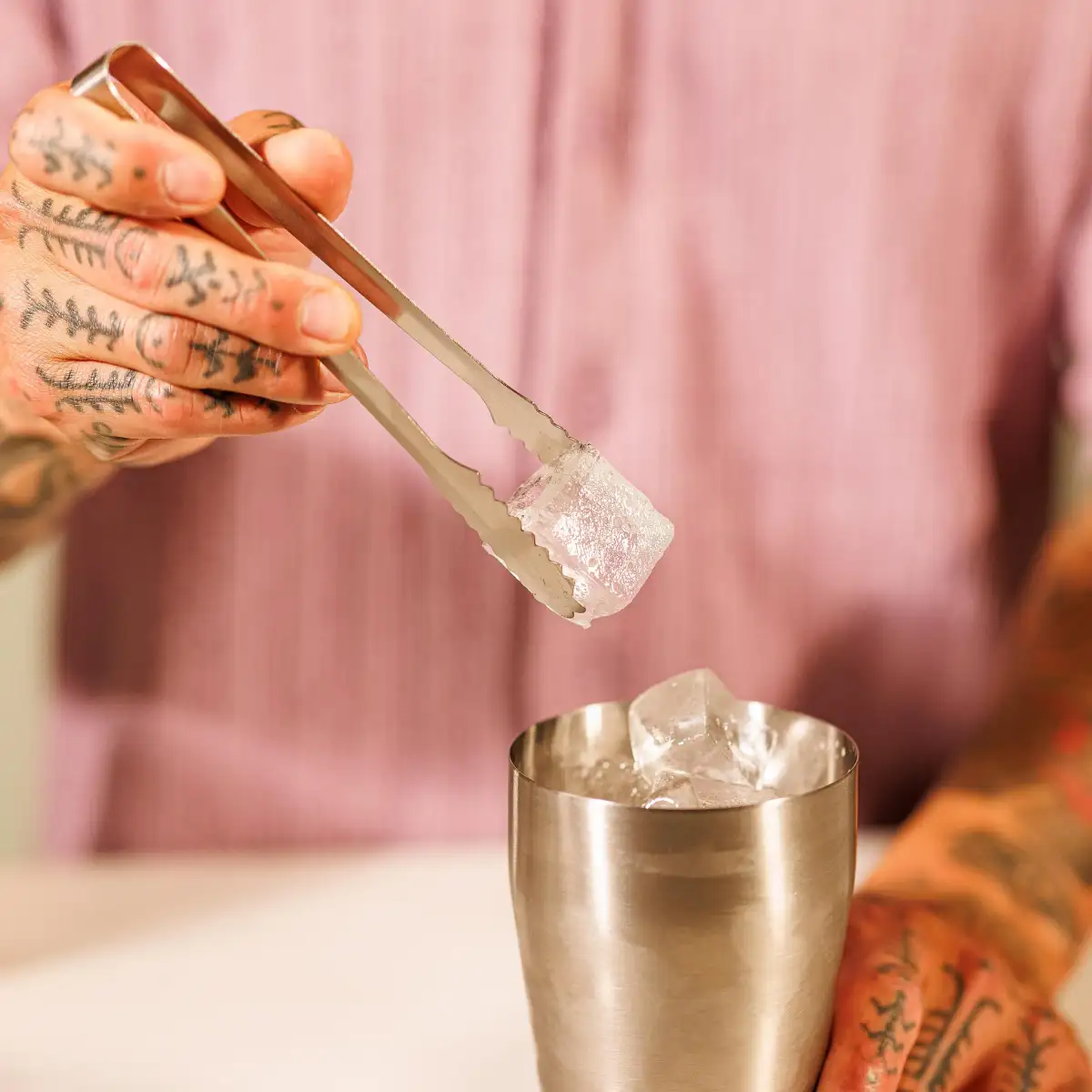 Щипцы для льда из нержавеющей стали