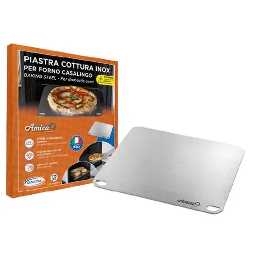 Плита для пиццы 400×350 мм из нержавеющей стали