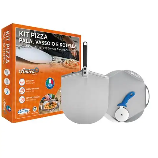 Набор для пиццы "A Casa Mia" с лопаткой Amica, противнем и ножом для пиццы