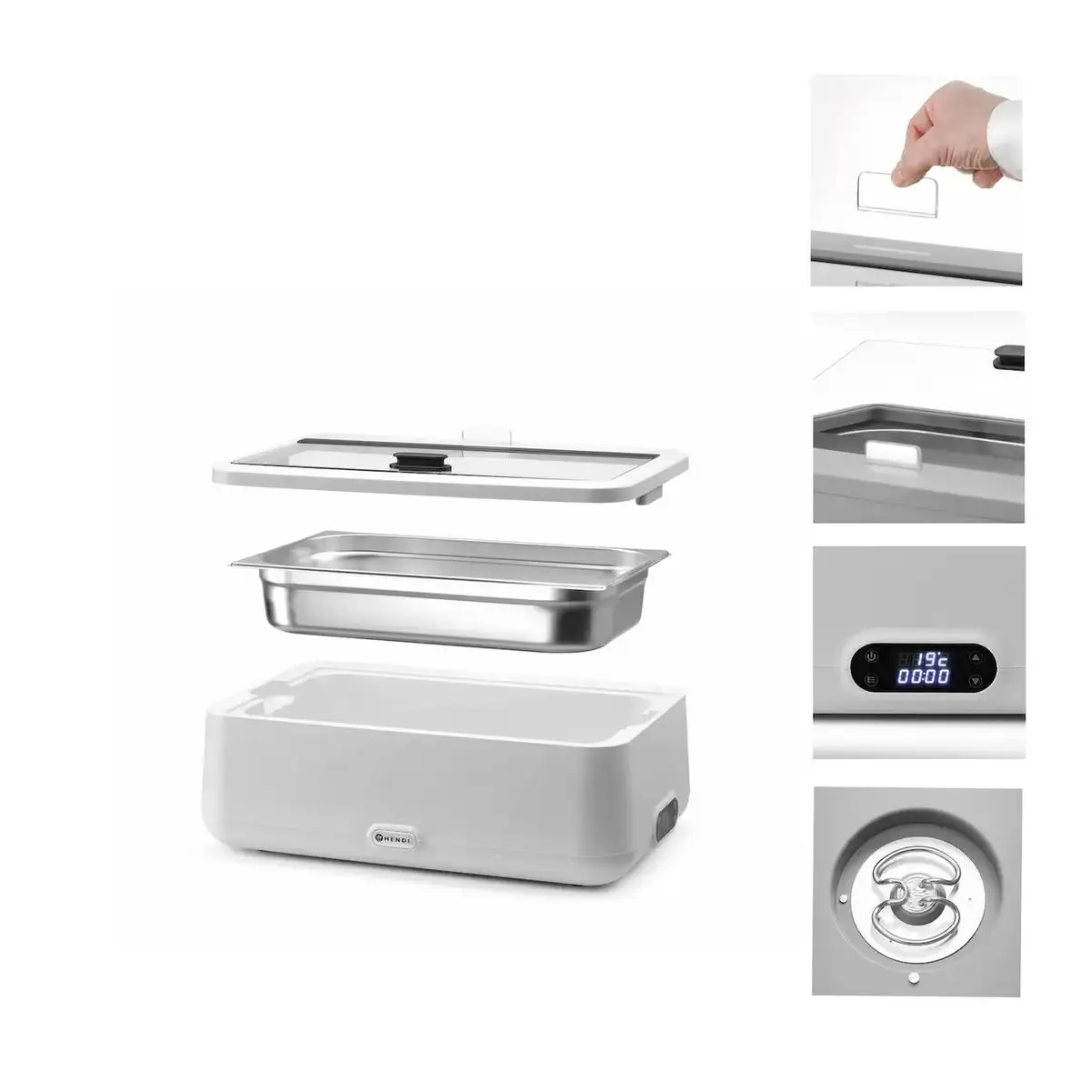 Гастроемкость для подогрева UNIQ, цвет бежевый, 220 В, 700 Вт, 607x402x(H)245 мм, Hendi