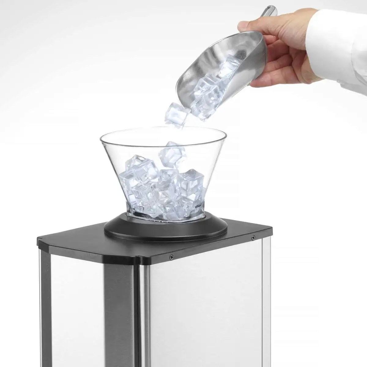 Электрическая дробилка для льда, до 12 кг/час, корпус из нержавеющей стали, 80W, Hendi, 17x26x(H)46 см