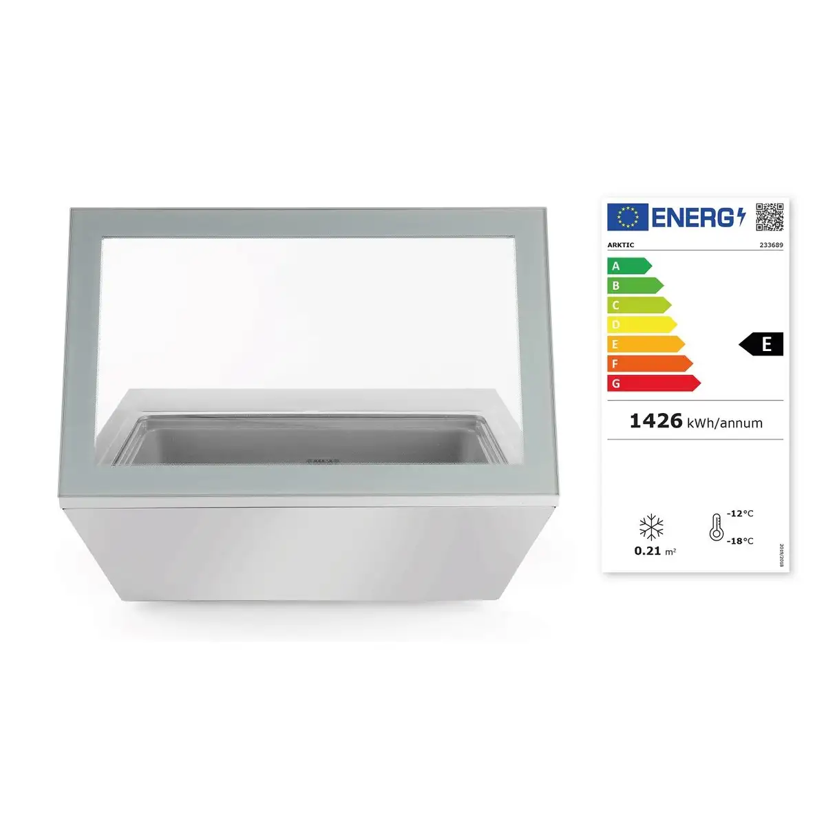 Витрина для мороженого 77 л, -18/-25 гр C, Hendi