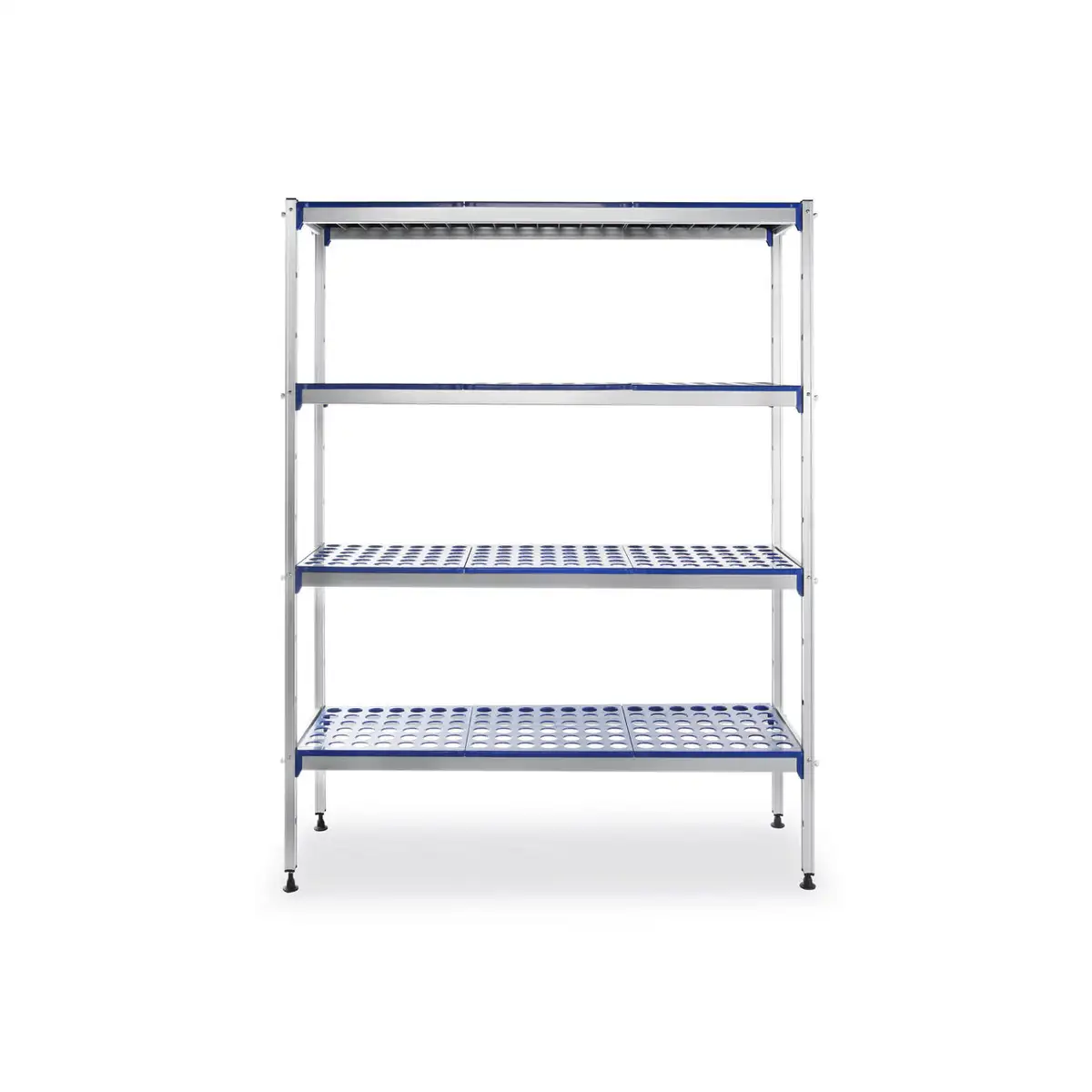 Алюминиевый складской стеллаж 1280x405x (H)1685 мм