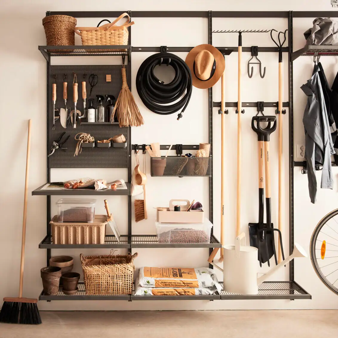 Решение для хранения садовых инструментов