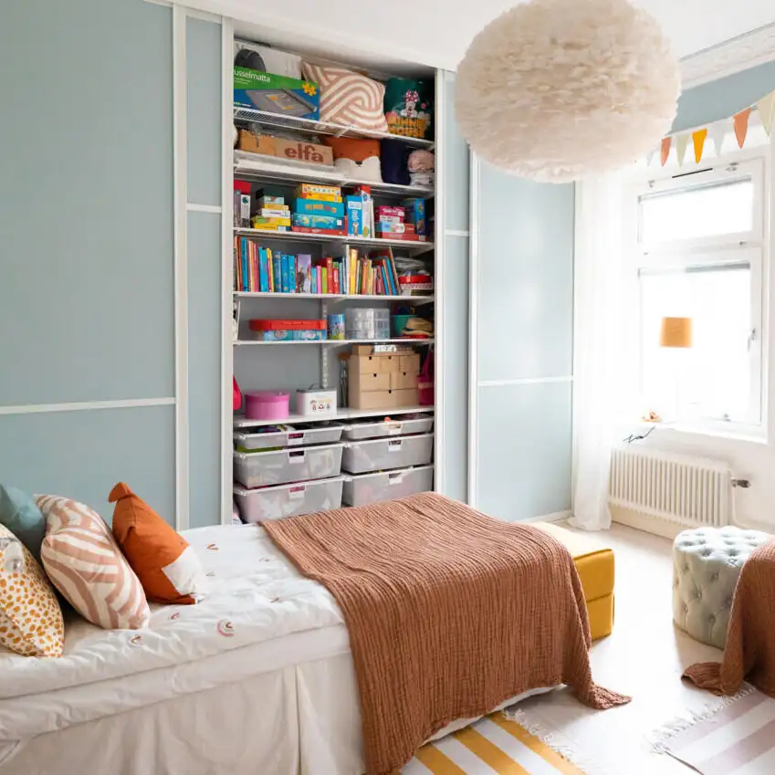  Модульная система полок и места для хранения в детской комнате