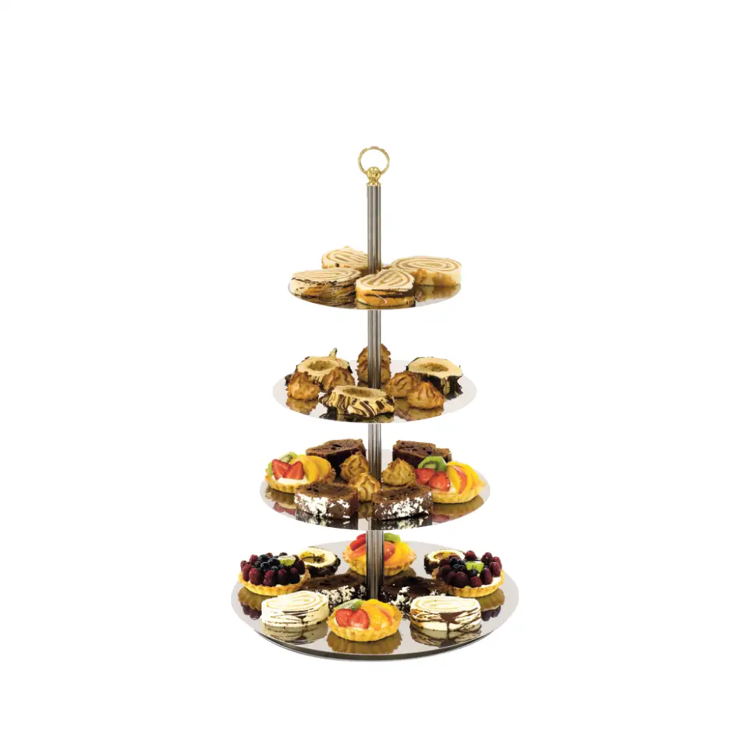 Подставка для десертов 4 уровня, высота 600 мм, нержавейка – Saporoso