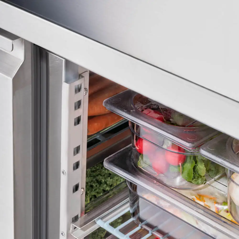 Стол холодильный с бортиком, 2-дверный,  V 282 л Stalgast