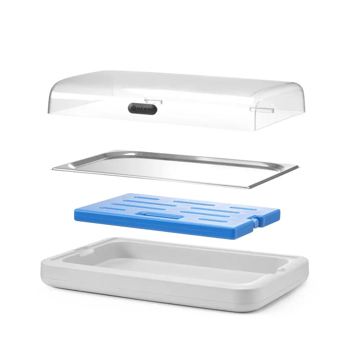 Дисплей для охлаждения UNIQ, HENDI, GN1/1 Белый, 593x389x(H)147mm