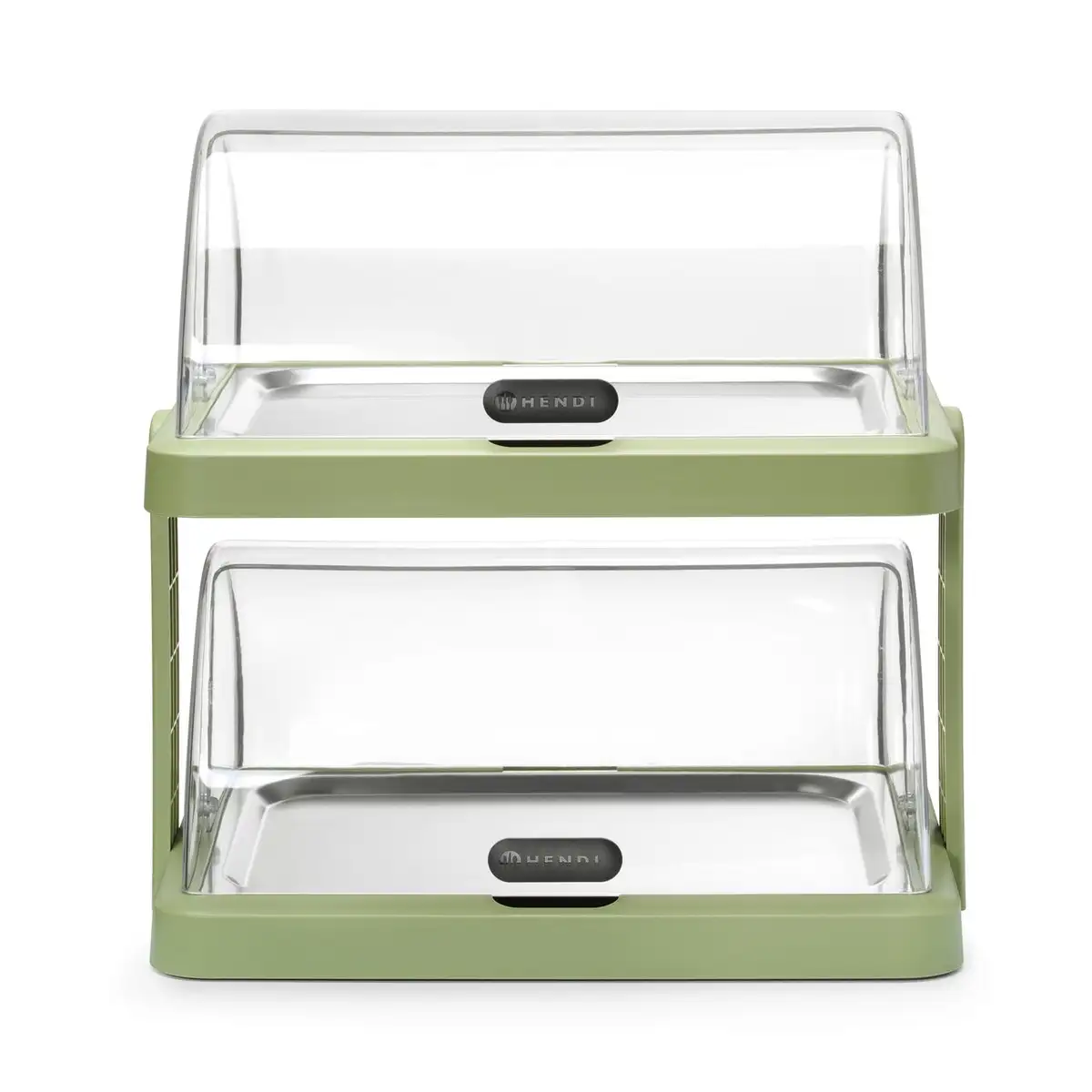 Двойной зеленый ролл-топ охлаждающий дисплей