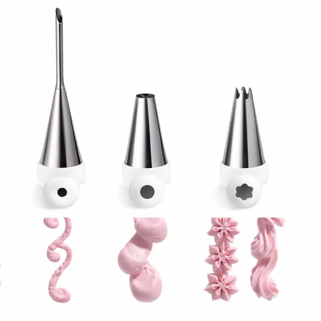 Набор 5 кондитерских насадок для декора, нержавеющая сталь 18/8 — HENDI