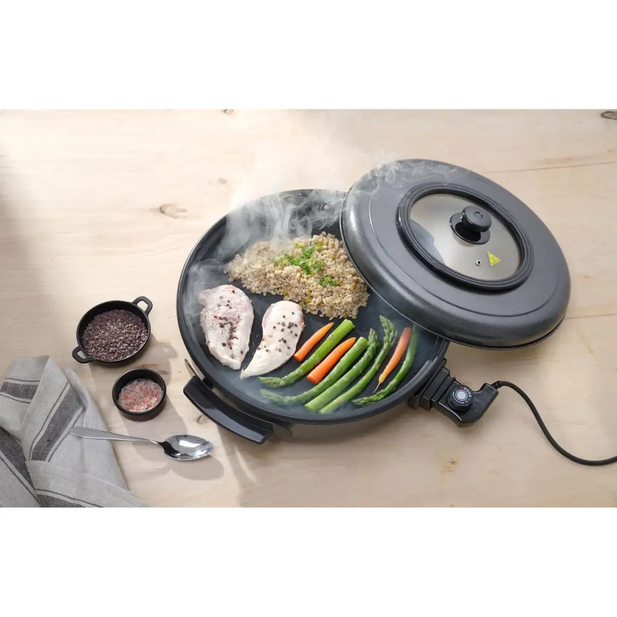 Электрическая сковорода из алюминия DIAM HENDI