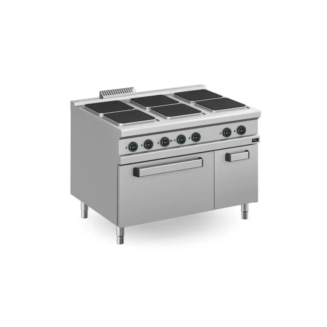 Профессиональная электрическая плита с 6 конфорками, 26 кВт