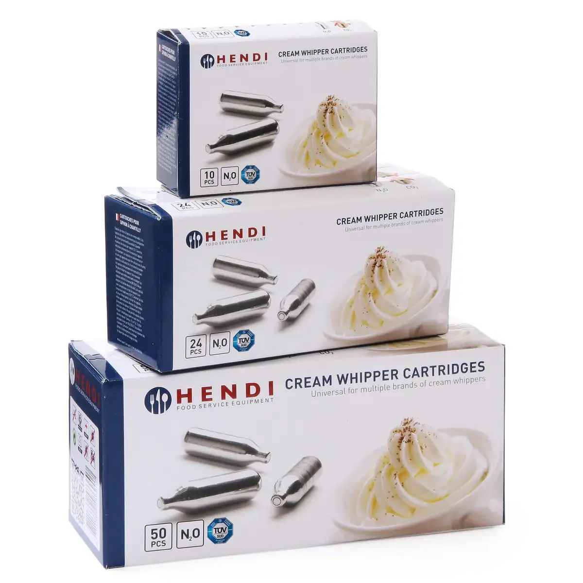 Картриджи N₂O для аппарата для сливок, 10 шт — HENDI