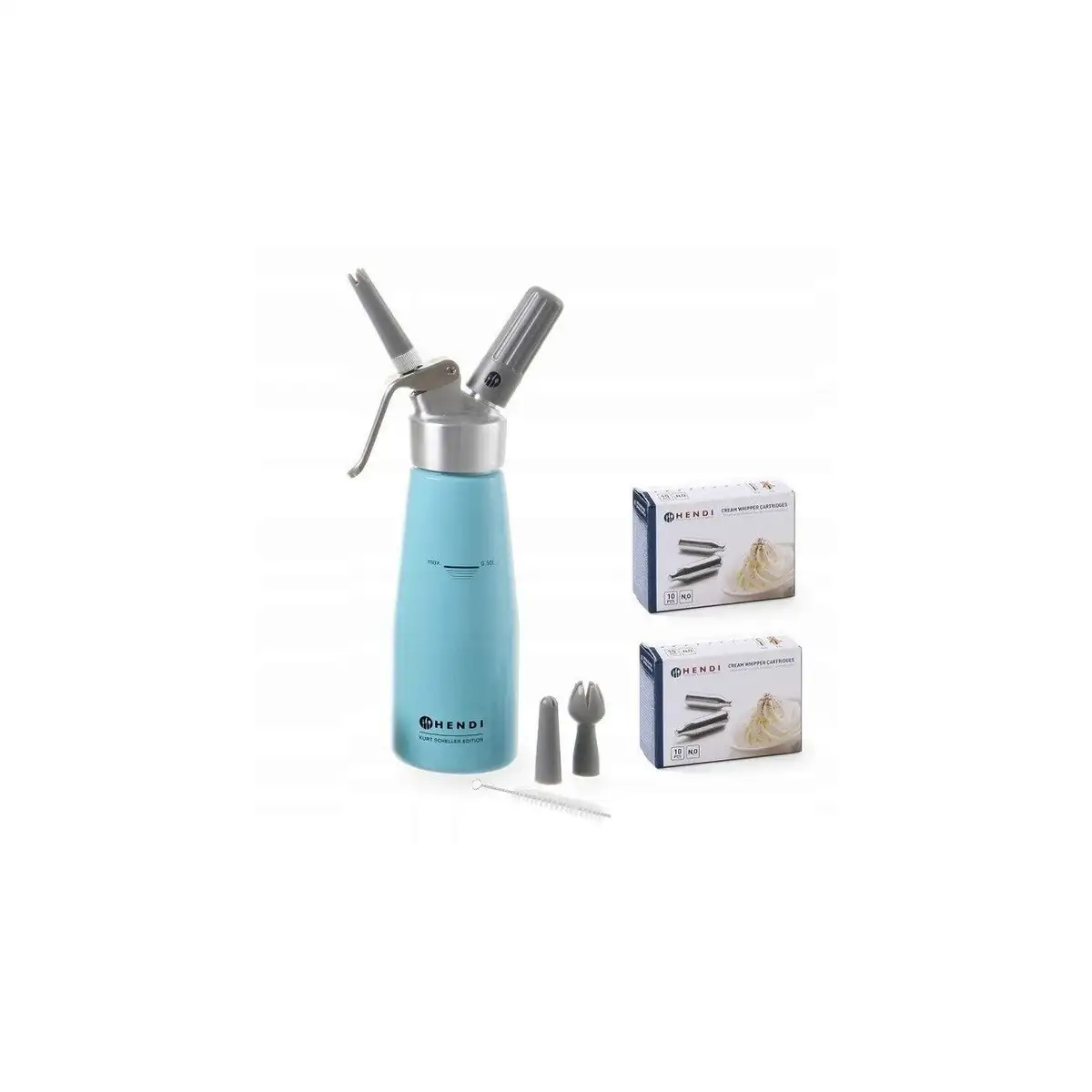 Серо-коричневый (taupe) сифон для сливок 0,5 л Ø80×260 мм Kitchen Line — HENDI