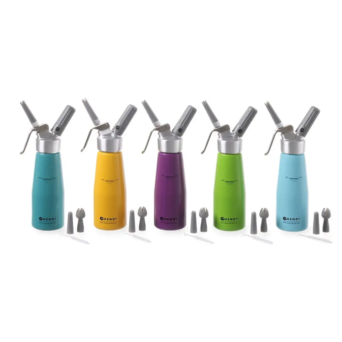 Серо-коричневый (taupe) сифон для сливок 0,5 л Ø80×260 мм Kitchen Line — HENDI