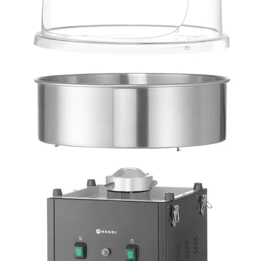 Аппарат для сахарной ваты с чашей из нержавеющей стали, настольный