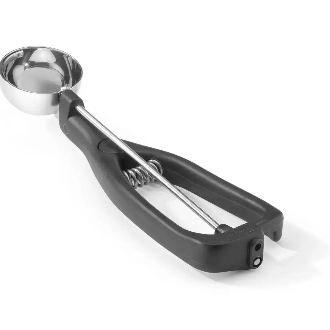 Ложка для мороженого для левшей Stöckel, чёрная, 1/30, ⌀49 мм — HENDI