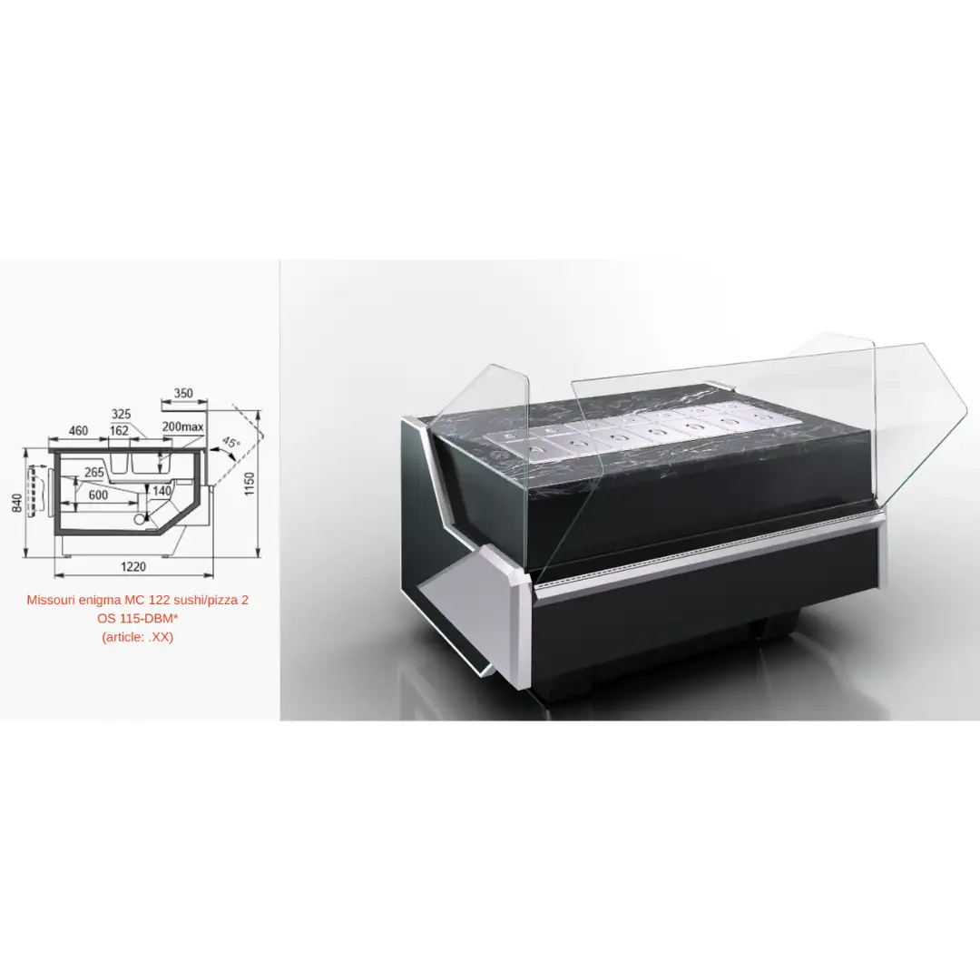 Витрина Missouri enigma MC 122 sushi/pizza OS 115-DBM - 1250