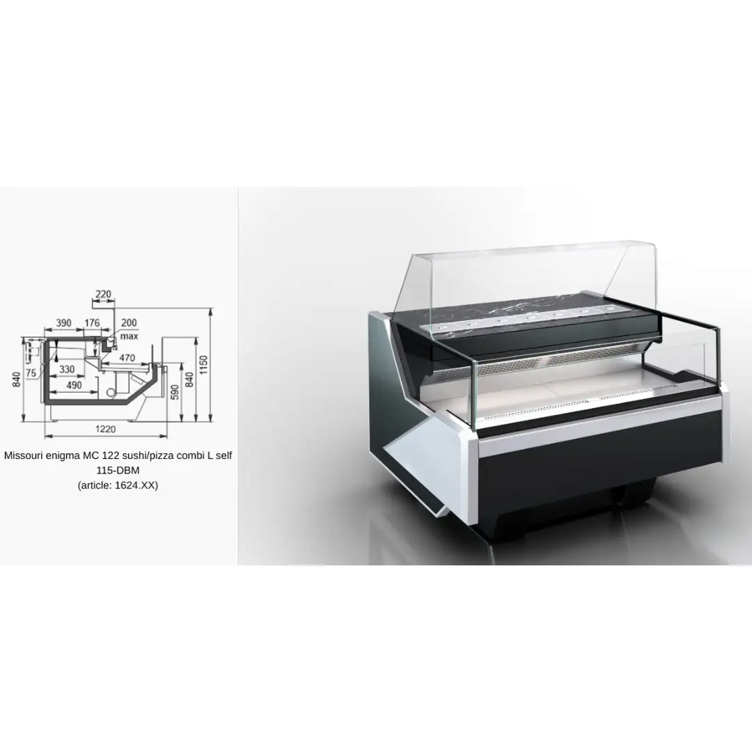 Витрина Missouri enigma MC 122 sushi/pizza combi L self 115-DBM - 1250