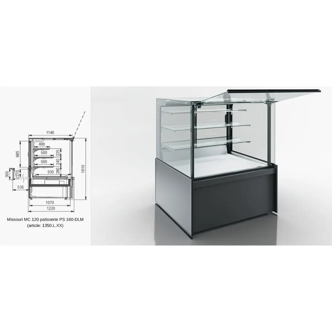 Витрина Missouri MC 120 combi PSPD/self 130-DLA - 3750