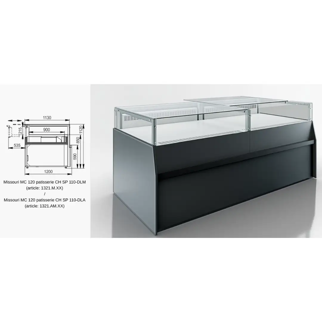 Витрина Missouri MC 120 patisserie СН SP 090-DLM - 1250