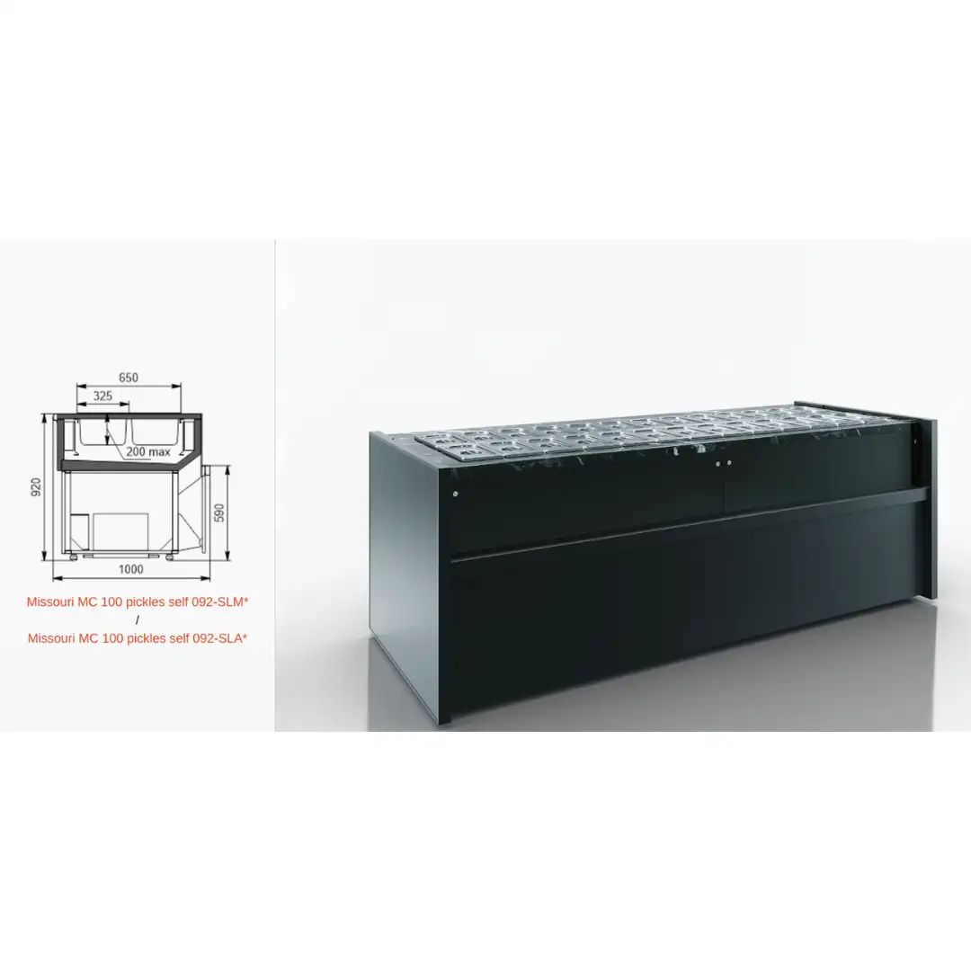 Витрина Missouri MC 100 маринованные огурцы Self 092-SLM — 937