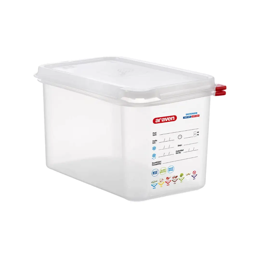 Контейнер полипропиленовый с герметичной крышкой, GN 1/4, H 150 мм.