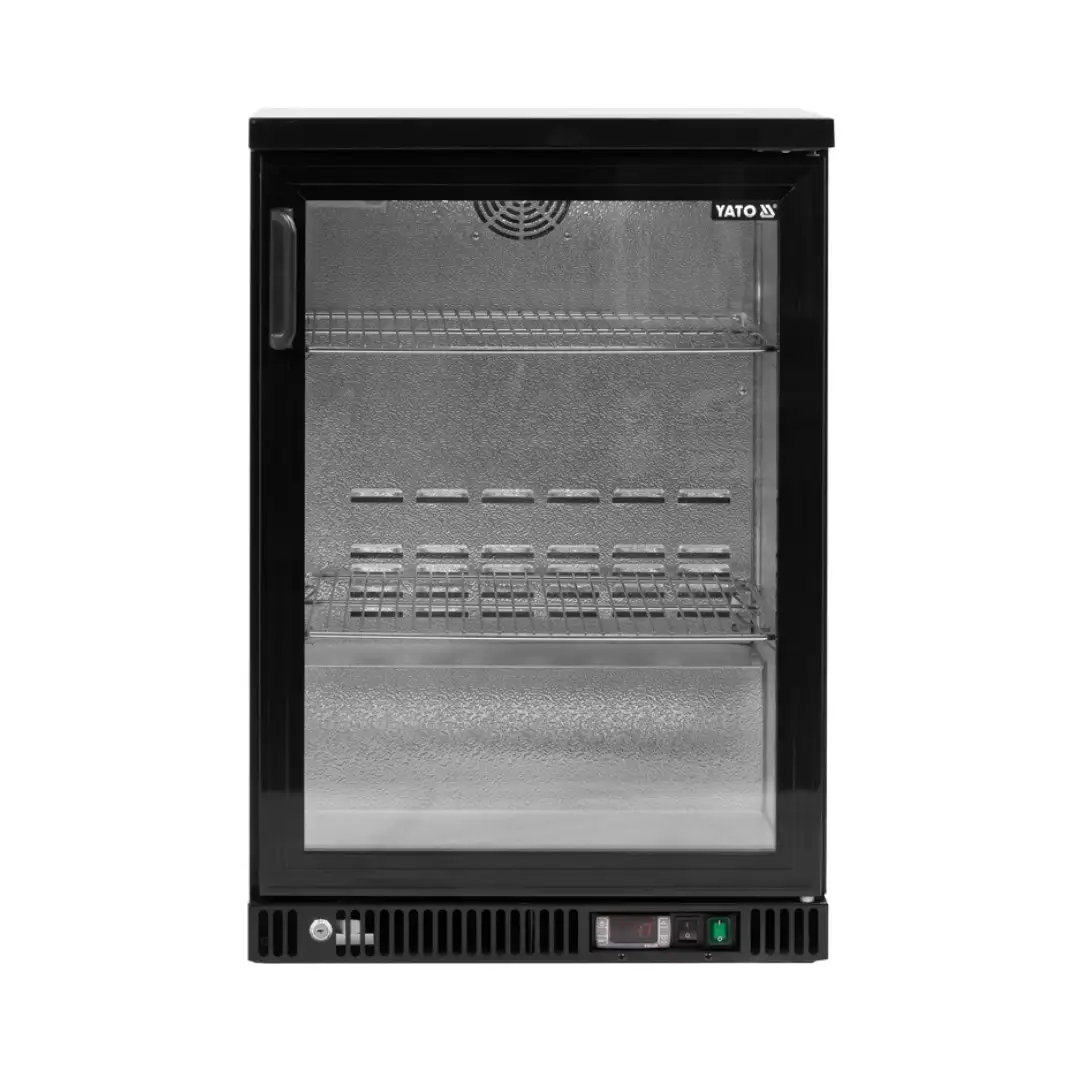 Холодильный шкаф/витрина для бутылок с 2 раздвижными дверями, 227 л, YATO