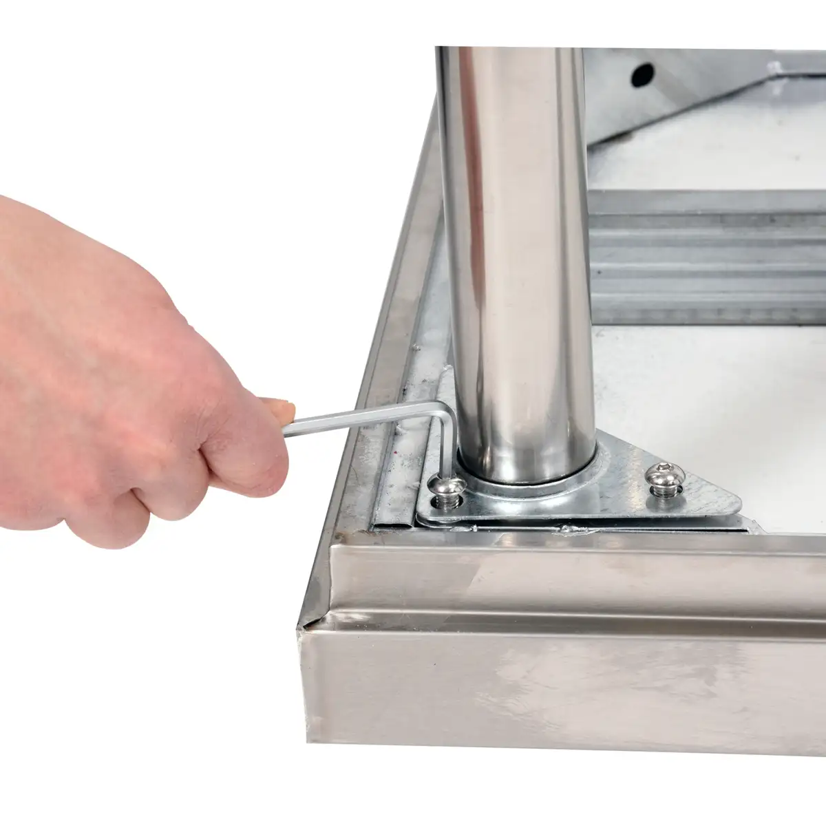 Стол из нержавеющей стали с полкой, 800×700×850 мм, YATO