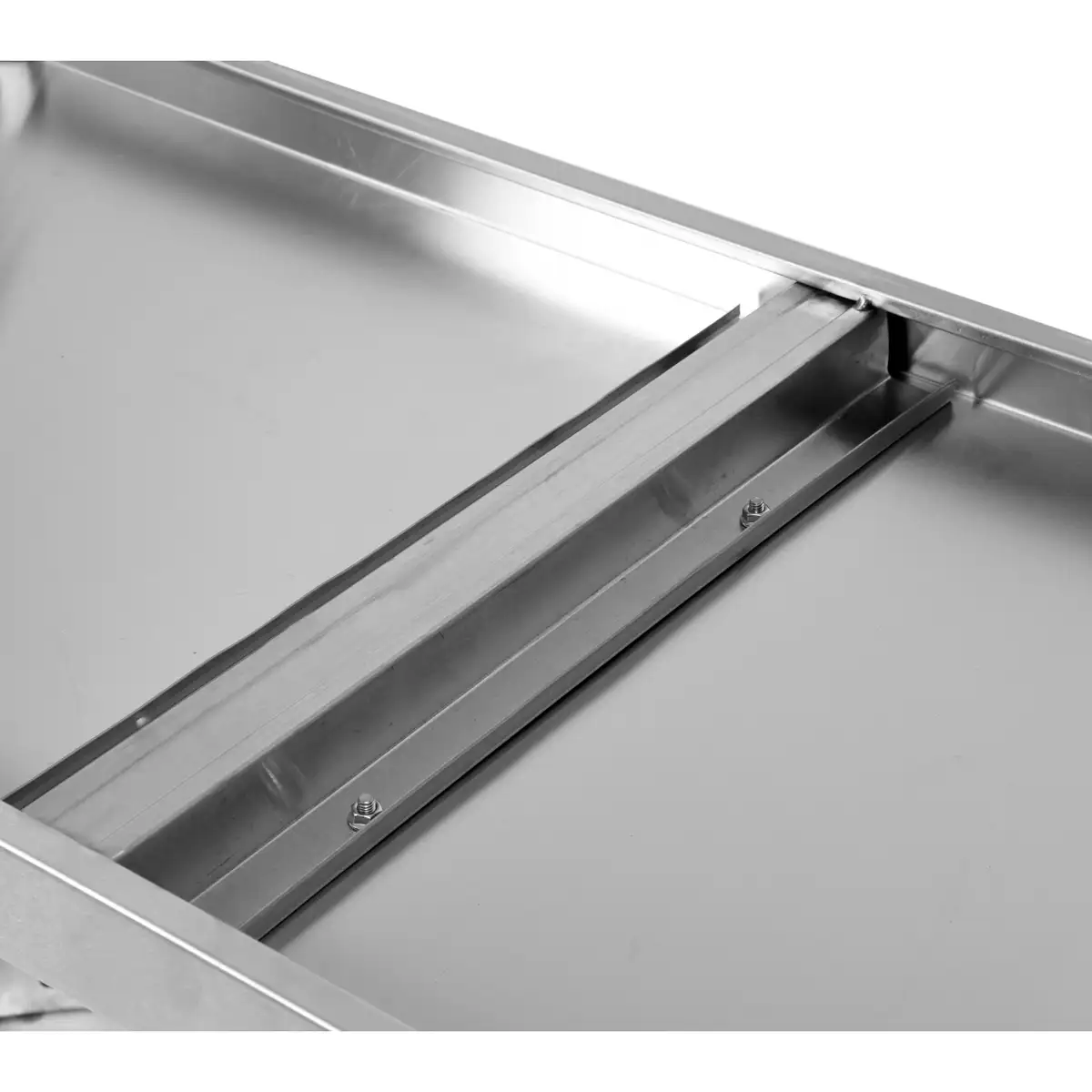 Стол из нержавеющей стали с бортиком и полкой, 800x600x850+100 мм, YATO