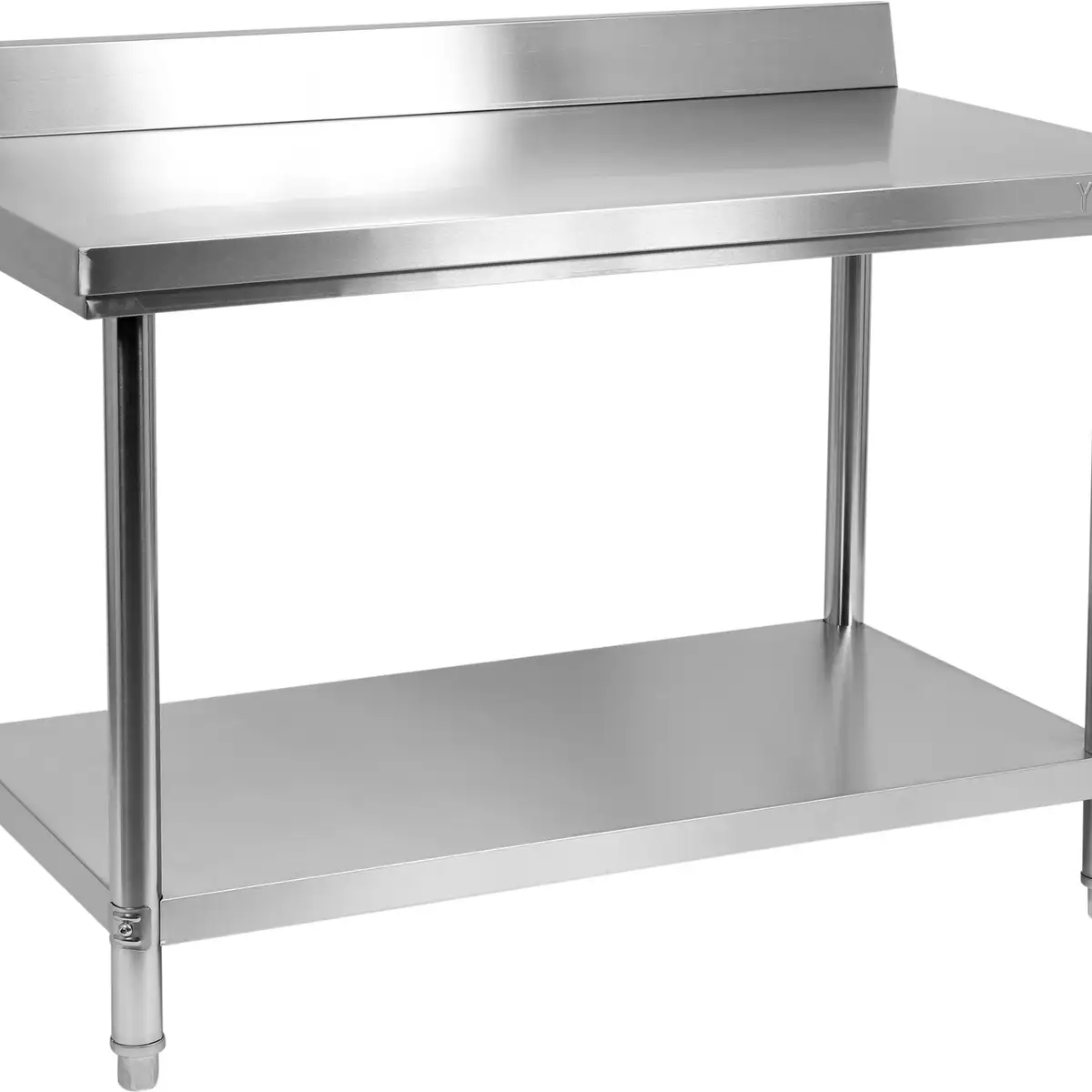 Стол из нержавеющей стали с бортиком и полкой, 800x600x850+100 мм, YATO