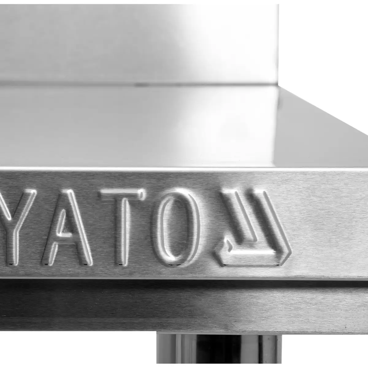 Стол из нержавеющей стали с бортиком и полкой, 800x600x850+100 мм, YATO